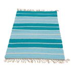 Tapis chiffon 129x71 bleu tapis chiffon en coton