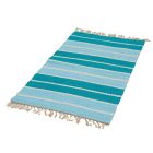 Tapis chiffon 129x71 bleu tapis chiffon en coton
