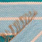 Tapis chiffon 129x71 bleu tapis chiffon en coton