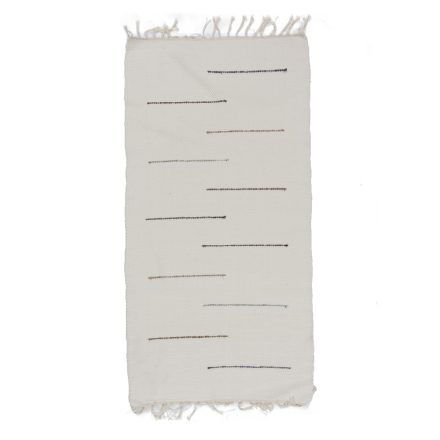 Tapis chiffon 62x123 blanc tapis de chiffon en coton