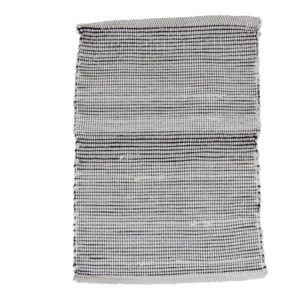 Tapis chiffon 59x84 blanc-noir tapis de chiffon en coton