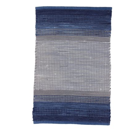 Tapis chiffon 57x88 bleue-gris tapis de chiffon en coton