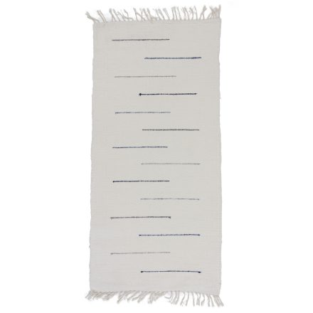 Tapis chiffon 67x143 blanc tapis de chiffon en coton