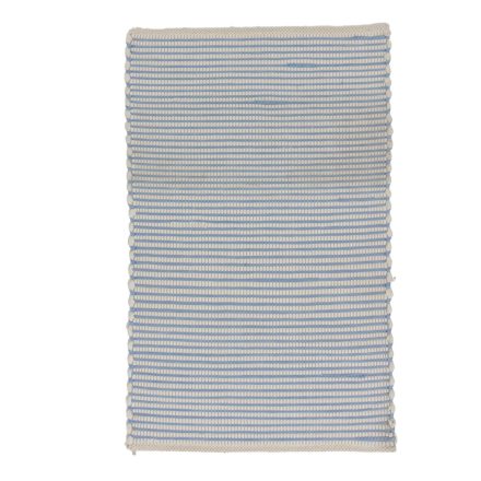 Tapis chiffon 57x91 blanc-bleue tapis de chiffon en coton