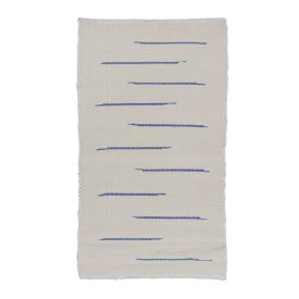 Tapis chiffon 69x120 blanc tapis de chiffon en coton