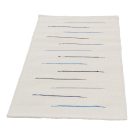 Tapis chiffon 70x129 blanc tapis de chiffon en coton