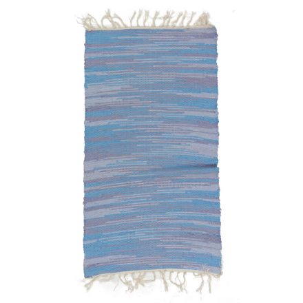 Tapis chiffon 63x116 bleue tapis de chiffon en coton