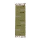 Tapis chiffon 80x270 tapis coureur en coton vert