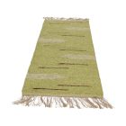Tapis chiffon 80x270 tapis coureur en coton vert