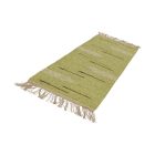 Tapis chiffon 80x270 tapis coureur en coton vert