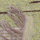 Tapis chiffon 80x270 tapis coureur en coton vert