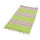Tapis chiffon 68x131 vert-gris tapis de chiffon en coton