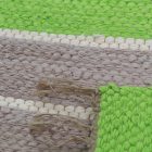 Tapis chiffon 68x131 vert-gris tapis de chiffon en coton