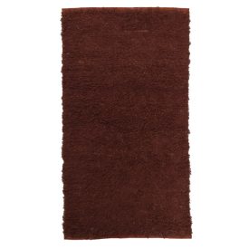 Tapis chiffon 126x70 peluche marron tapis chiffon en coton