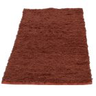 Tapis chiffon 126x70 peluche marron tapis chiffon en coton