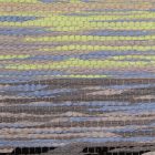 Tapis chiffon 73x123 coloré tapis de chiffon en coton