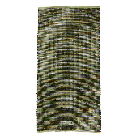 Tapis chiffon 80x159 vert tapis de chiffon en coton