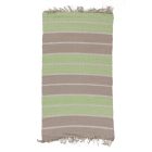 Tapis chiffon 70x128 vert-marron tapis de chiffon en coton
