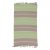 Tapis chiffon 70x128 vert-marron tapis de chiffon en coton