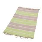Tapis chiffon 70x128 vert-marron tapis de chiffon en coton