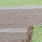 Tapis chiffon 70x128 vert-marron tapis de chiffon en coton