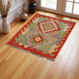 Tapis Kilim Chobi 95x65 kilim en laine afghane tissé main