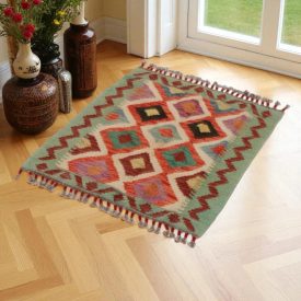 Tapis Kilim Chobi 59x87 kilim en laine afghane tissé main
