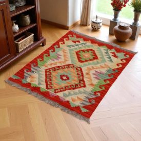 Tapis Kilim Chobi 67x96 kilim en laine afghane tissé main