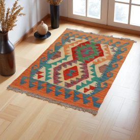 Tapis Kilim Chobi 85x55 kilim en laine afghane tissé main