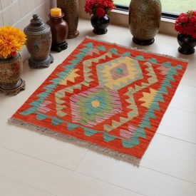 Tapis Kilim Chobi 98x68 kilim en laine afghane tissé main