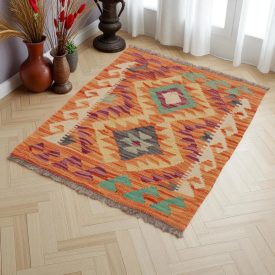 Tapis Kilim Chobi 66x82 kilim en laine afghane tissé main