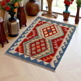 Tapis Kilim Chobi 64x90 kilim en laine afghane tissé main