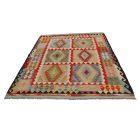 Tapis kilim ethnique Chobi 248x176 kilim en laine afghane tissé main