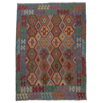 Tapis kilim ethnique Chobi 239x176 kilim en laine afghane tissé main