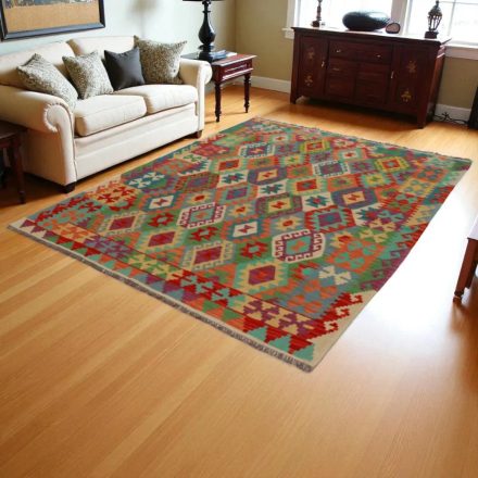 Tapis kilim authentique Chobi 243x188 kilim en laine afghane tissé main