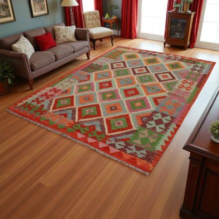 Tapis Kilim Chobi 243x178 kilim en laine afghane tissé main