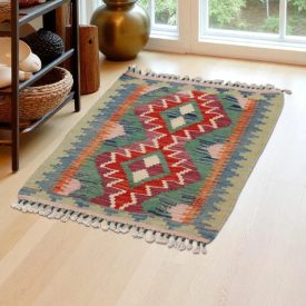Tapis Kilim Chobi 98x64 kilim en laine afghane tissé main