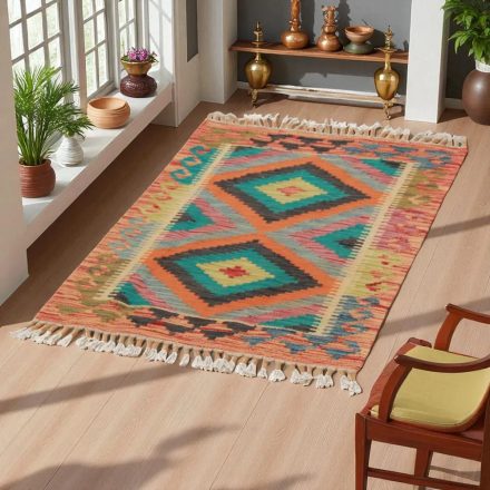 Tapis Kilim Chobi 95x64 kilim en laine afghane tissé main