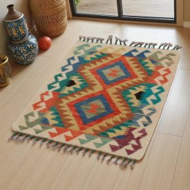 Tapis Kilim Chobi 80x62 kilim en laine afghane tissé main
