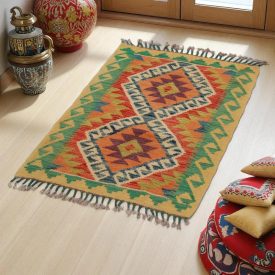 Tapis Kilim Chobi 58x94 kilim en laine afghane tissé main
