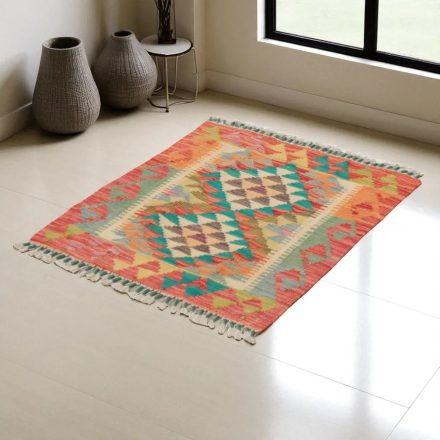Tapis Kilim Chobi 88x60 kilim en laine afghane tissé main