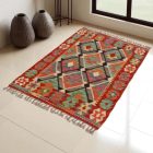 Kilim ethnique Chobi 121x84 Tapis Kilim afghan tissé main