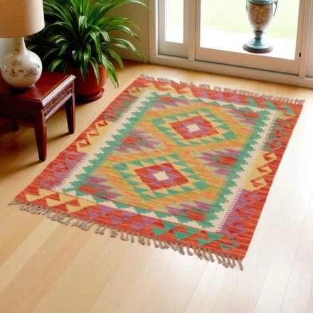 Tapis Kilim Chobi 77x124 kilim en laine afghane tissé main