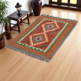 Tapis Kilim Chobi 115x80 kilim en laine afghane tissé main