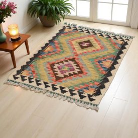 Tapis Kilim Chobi 63x93 kilim en laine afghane tissé main