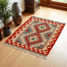 Tapis Kilim Chobi 127x82 kilim en laine afghane tissé main