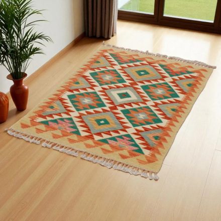 Tapis Kilim tissé main 115x75 Kilim afghan en laine