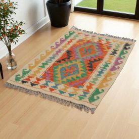 Tapis Kilim Chobi 123x78 kilim en laine afghane tissé main