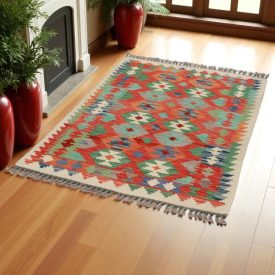   Tapis Kilim Chobi 147x100 Kilim afghan en laine tissé à la main