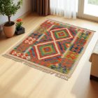 Tapis Kilim Chobi 144x106 kilim en laine afghane tissé main